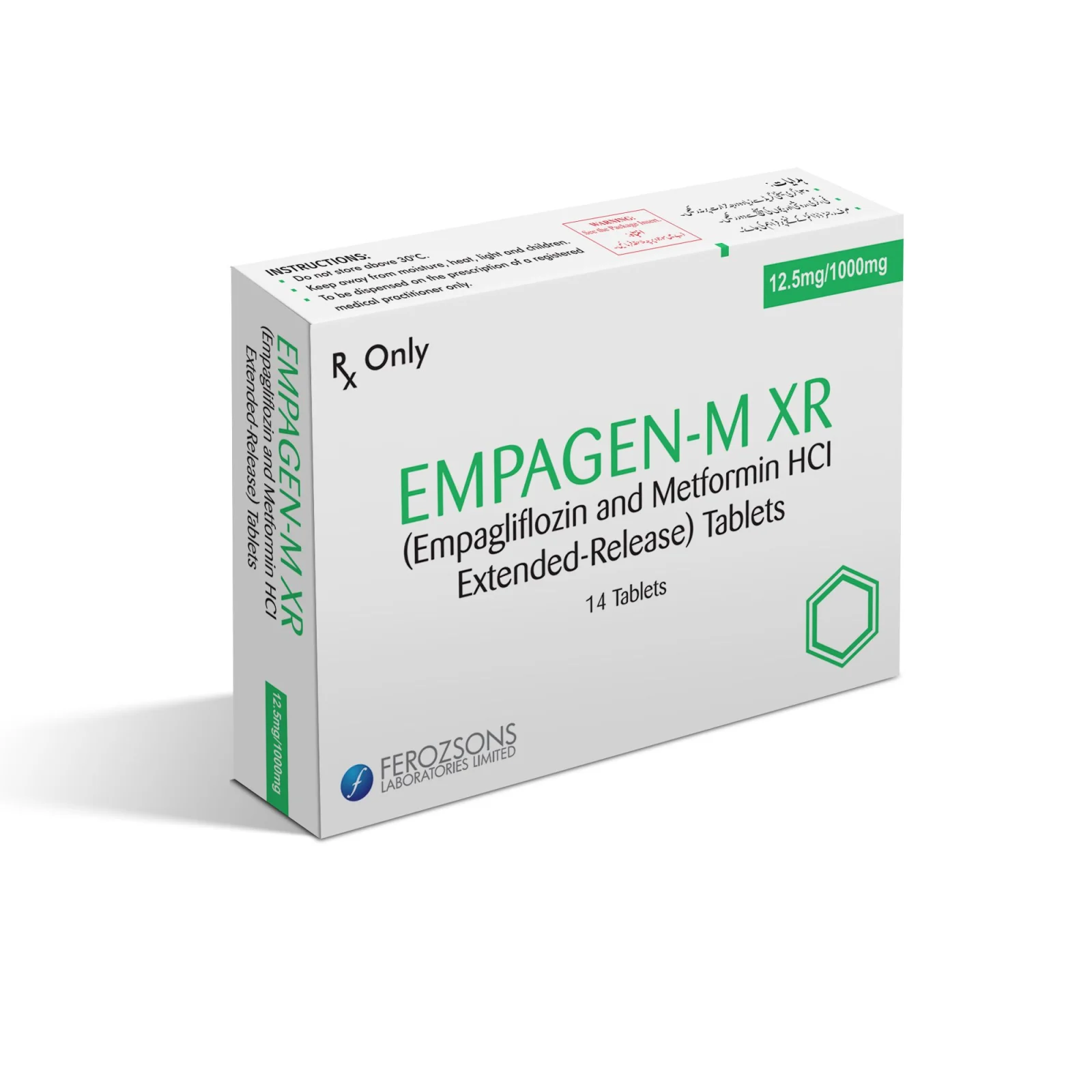 Empagen-M Xr (12.5/1000Mg) 14 Tablets