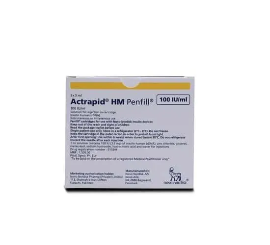 Actrapid Hm (100Iu) 10Ml, 1 Vial Injection