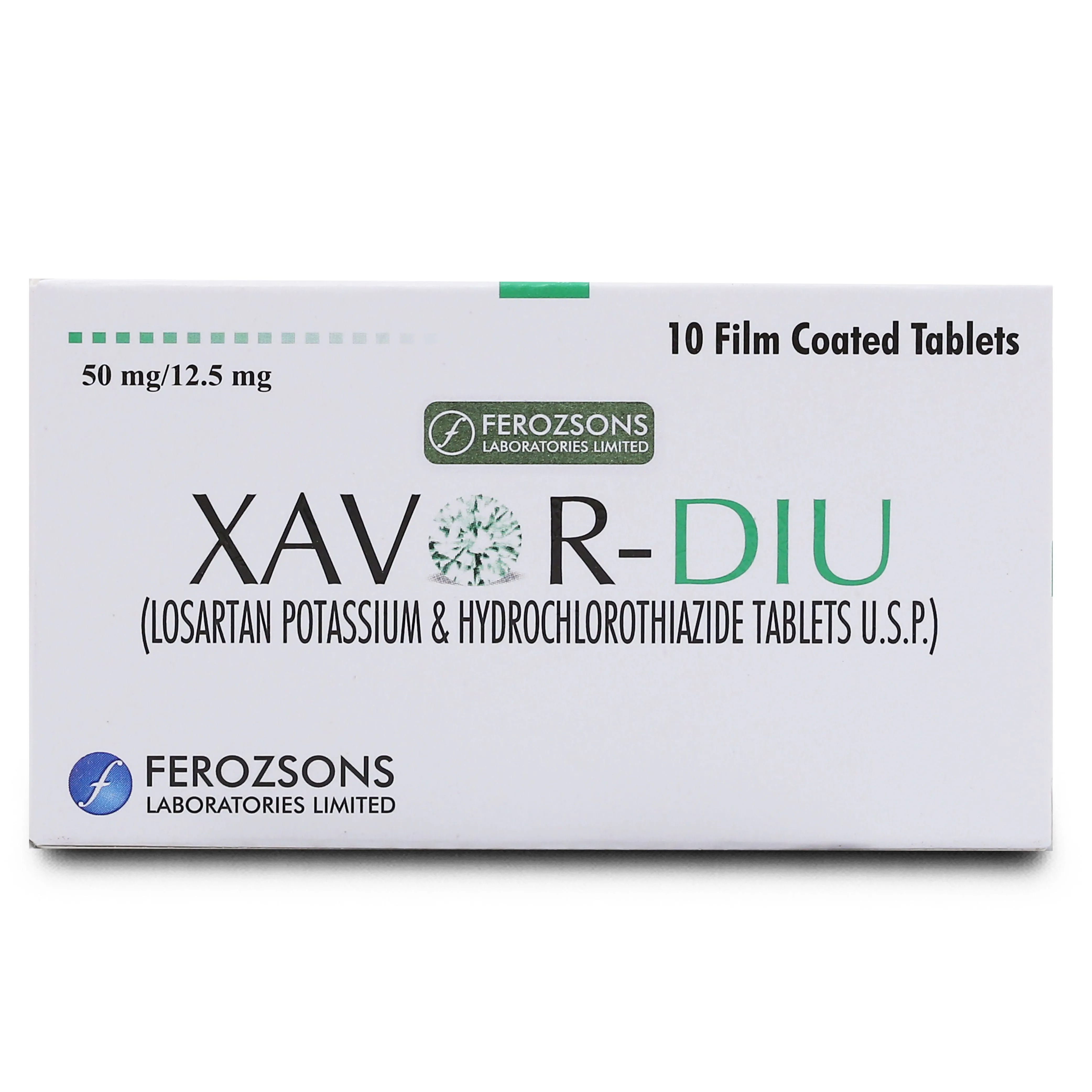 Xavor Diu (50/12.5Mg) 10 Tablets