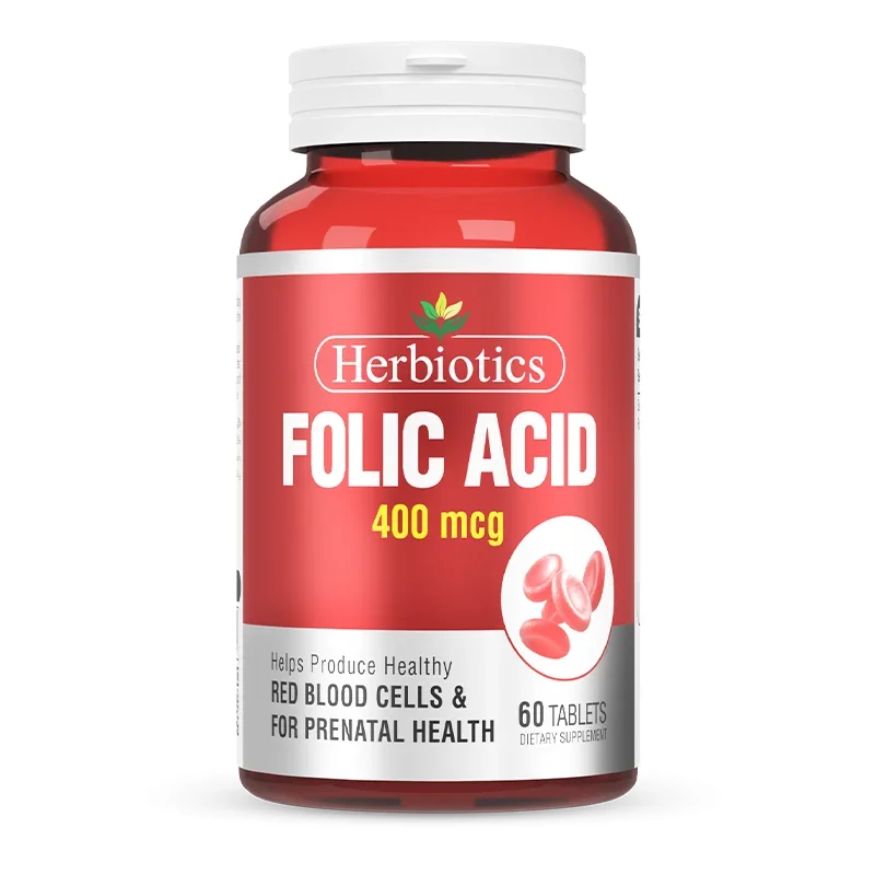 Herbiotics Folic Acid (400Mcg) 60 Tablets