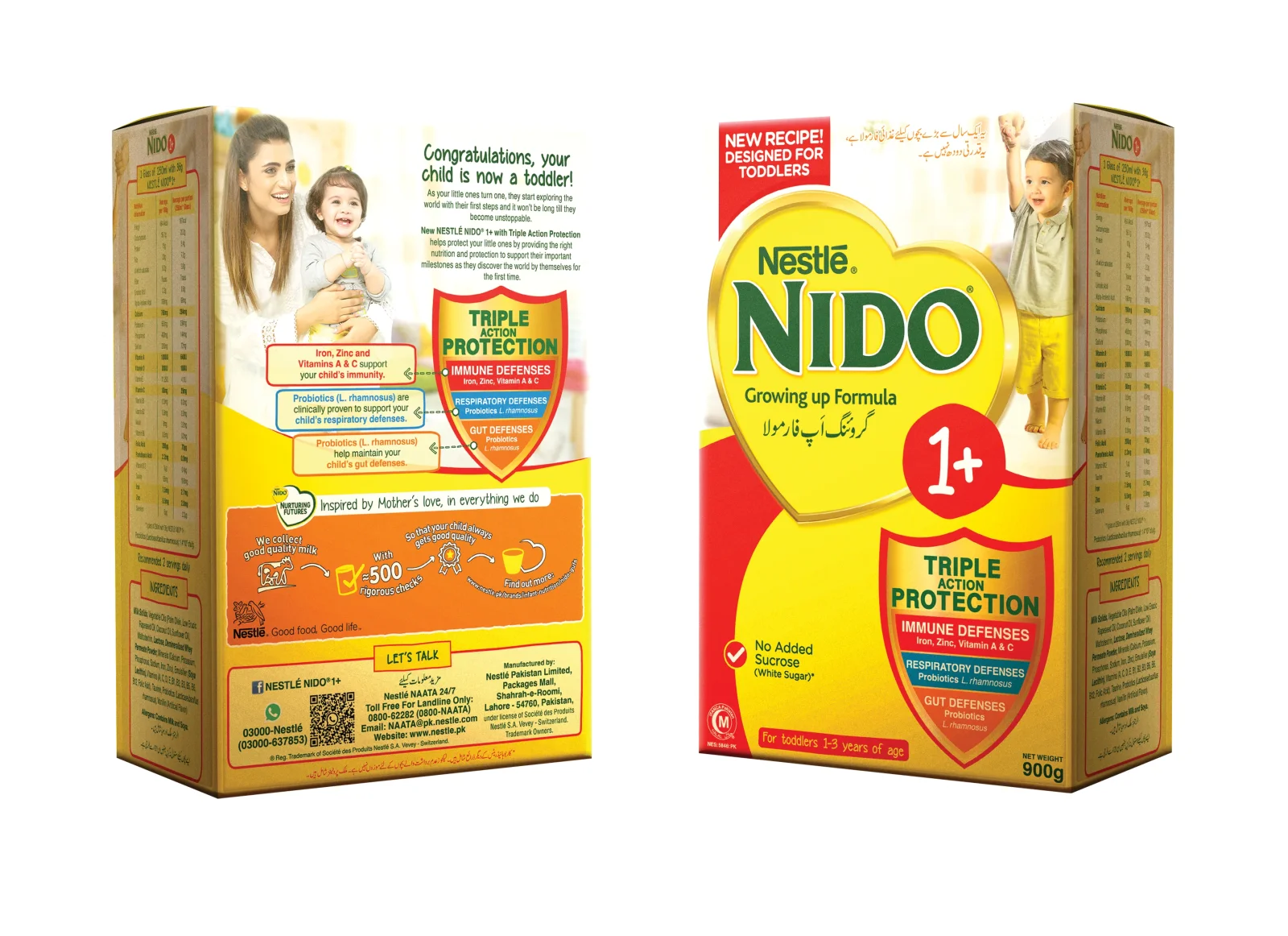 Nido 1+ No Sucrose (900G) Powdered Milk
