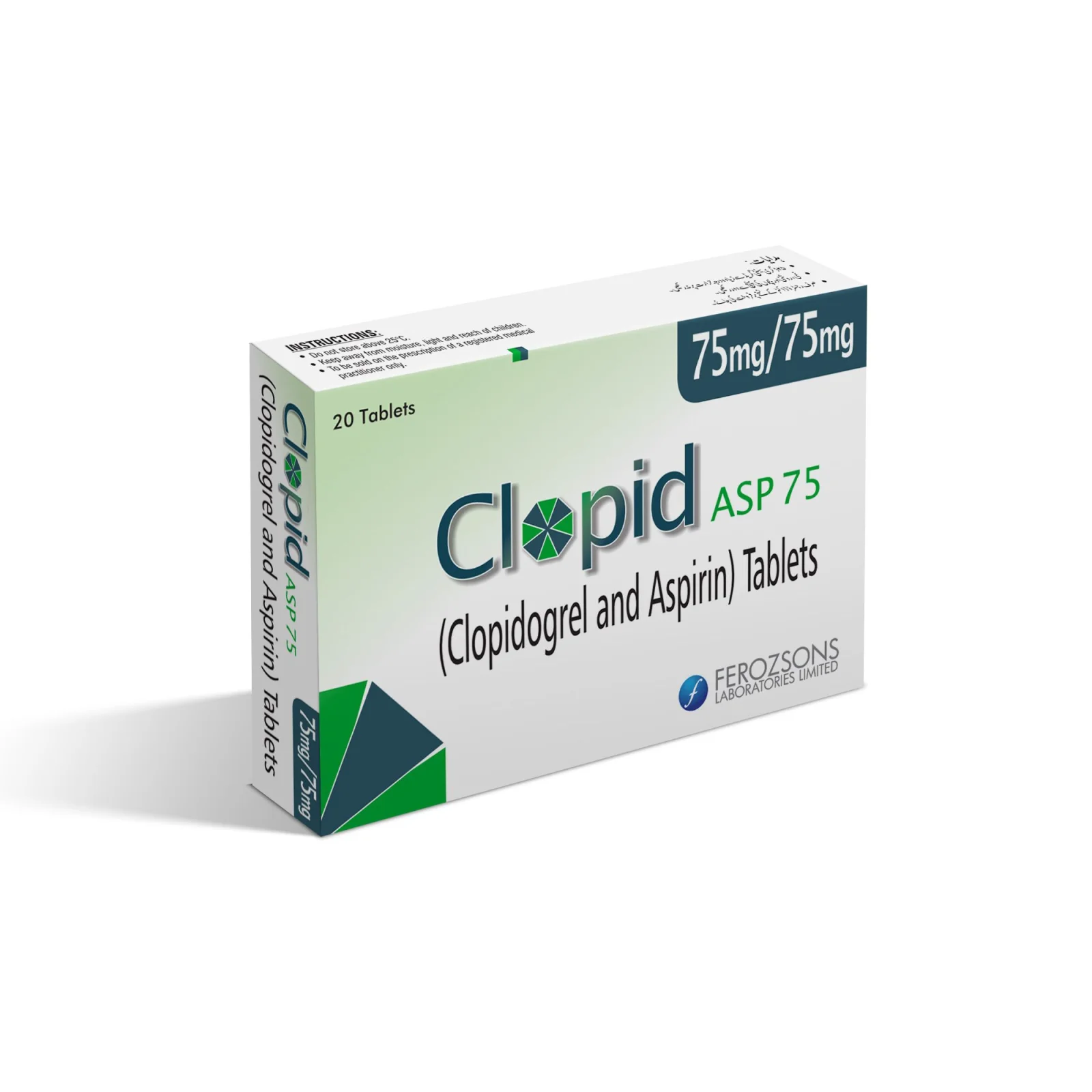 Clopid Asp 75Mg (20 Tablets)