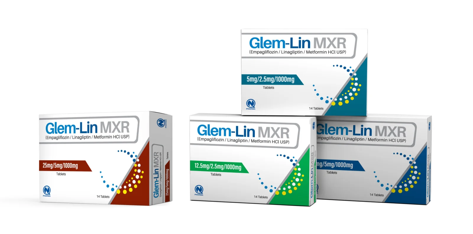 Glem-Lin Mxr (25Mg/5Mg/1000Mg) 14 Tablets