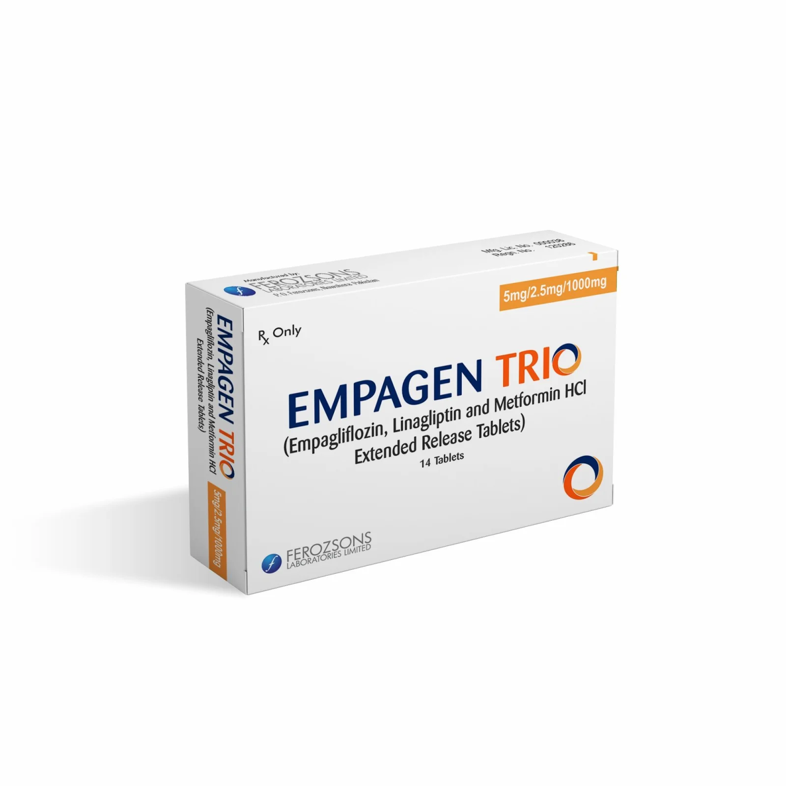 Empagen Trio (5Mg/2.5Mg/1000Mg) 14 Tablets