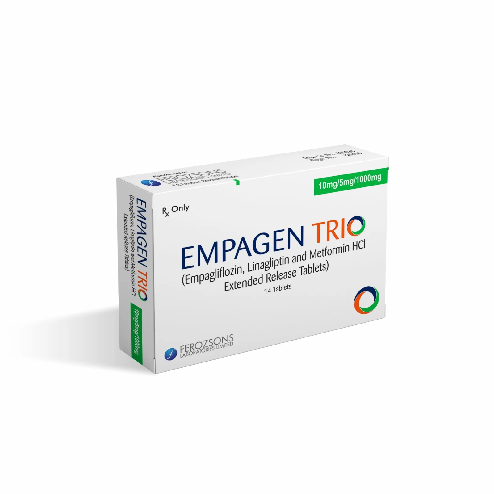 Empagen Trio (10Mg/5Mg/1000Mg) 14 Tablets