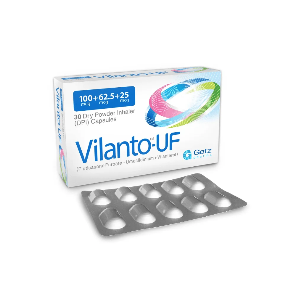 Vilanto Uf (100/62.5/25Mcg) 30 Capsules