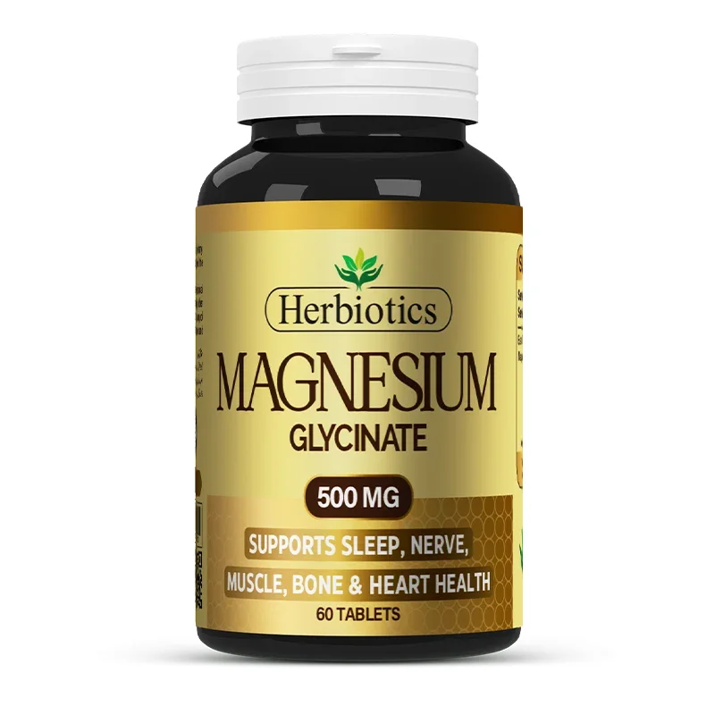 Herbiotics Magnesium Glycinate (500Mg) 60 Tablets