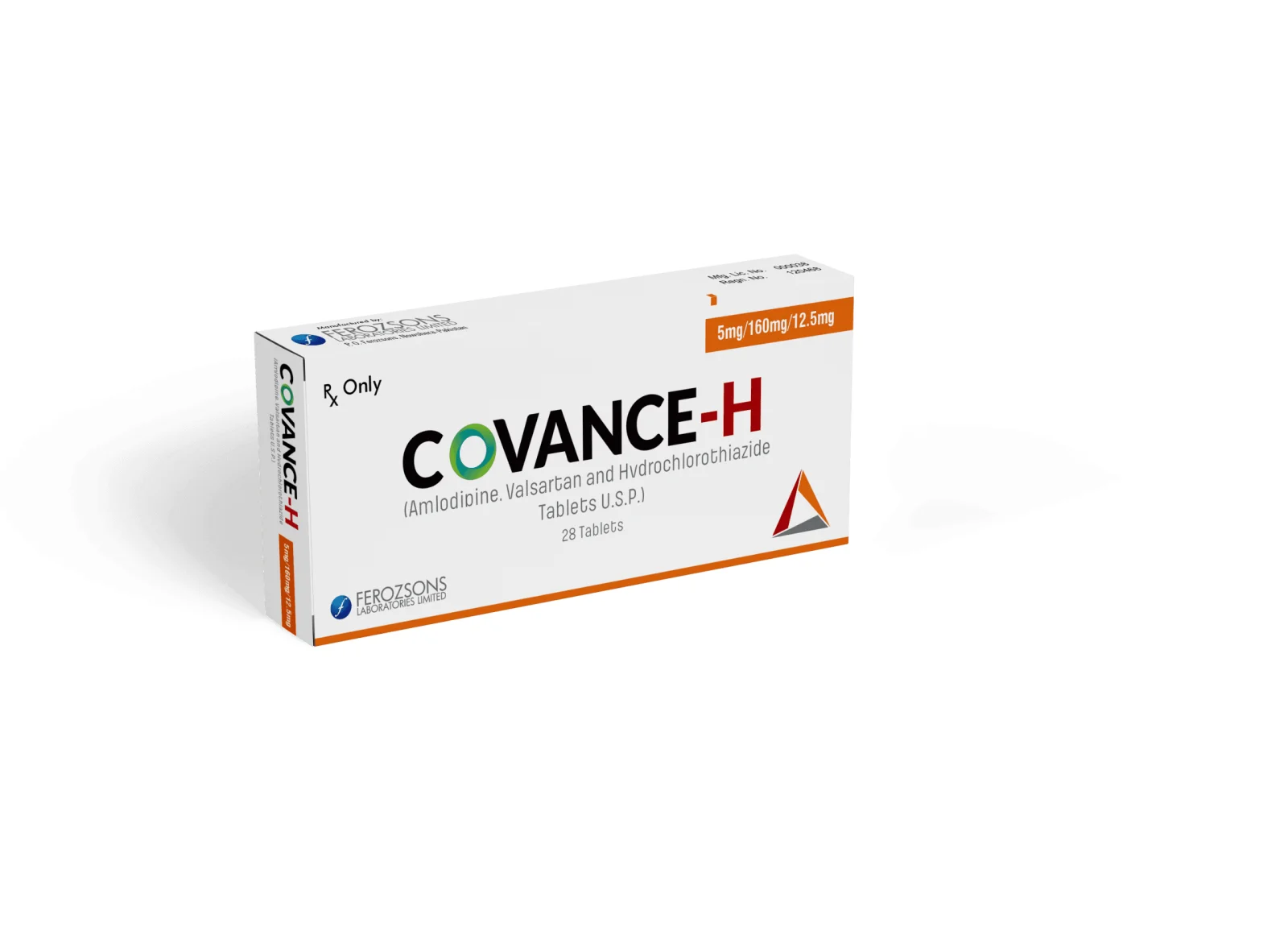 Covance-H (5Mg/160Mg/12.5Mg) 28 Tablets