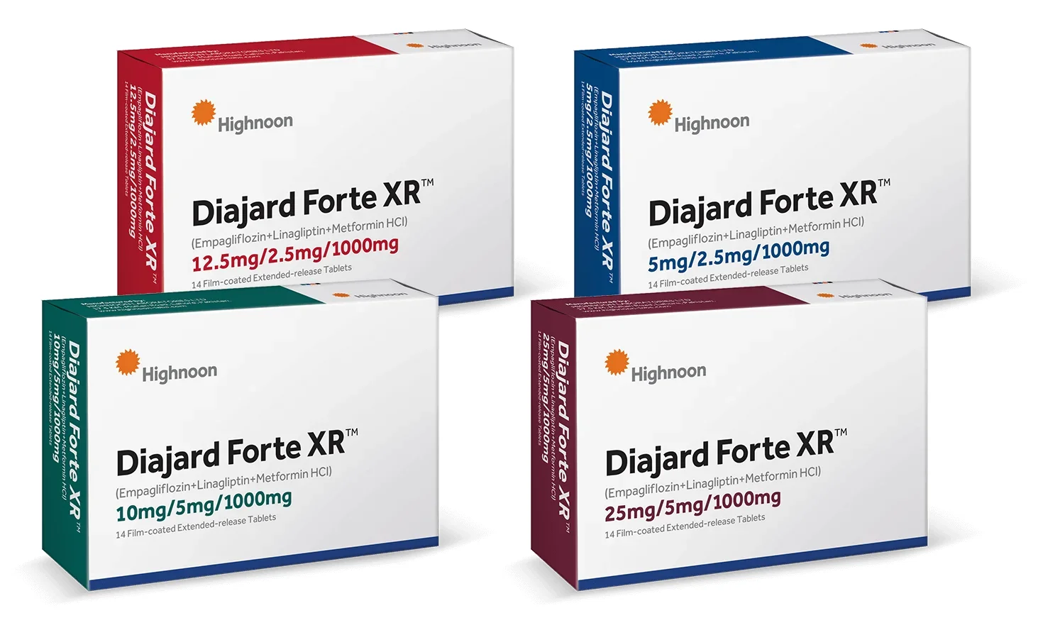 Diajard Forte Xr (5/2.5/1000Mg) 14 Tablets