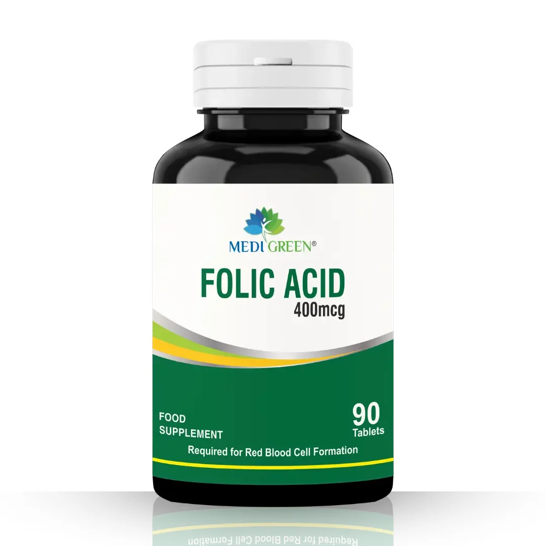 Medi Green Folic Acid (400Mcg) 90 Tablets