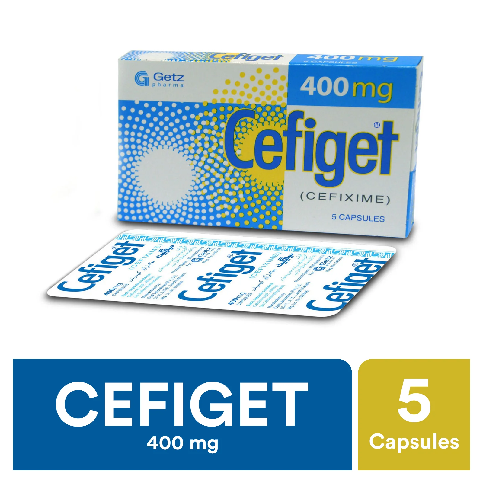 Cefiget (400Mg) 5 Capsules