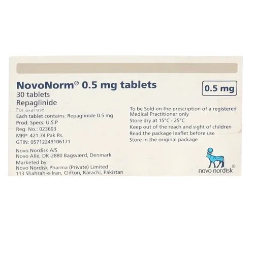 Novonorm (0.5Mg) 30 Tablets