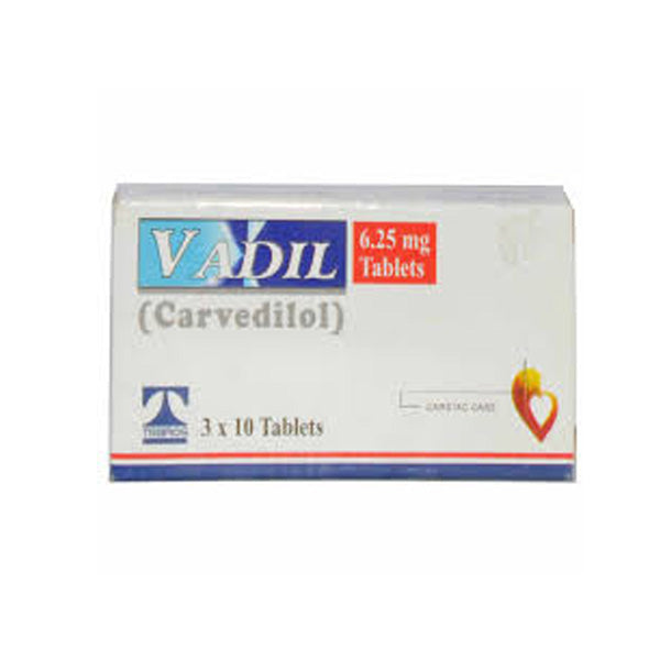Vadil (6.25Mg) 30 Tablets