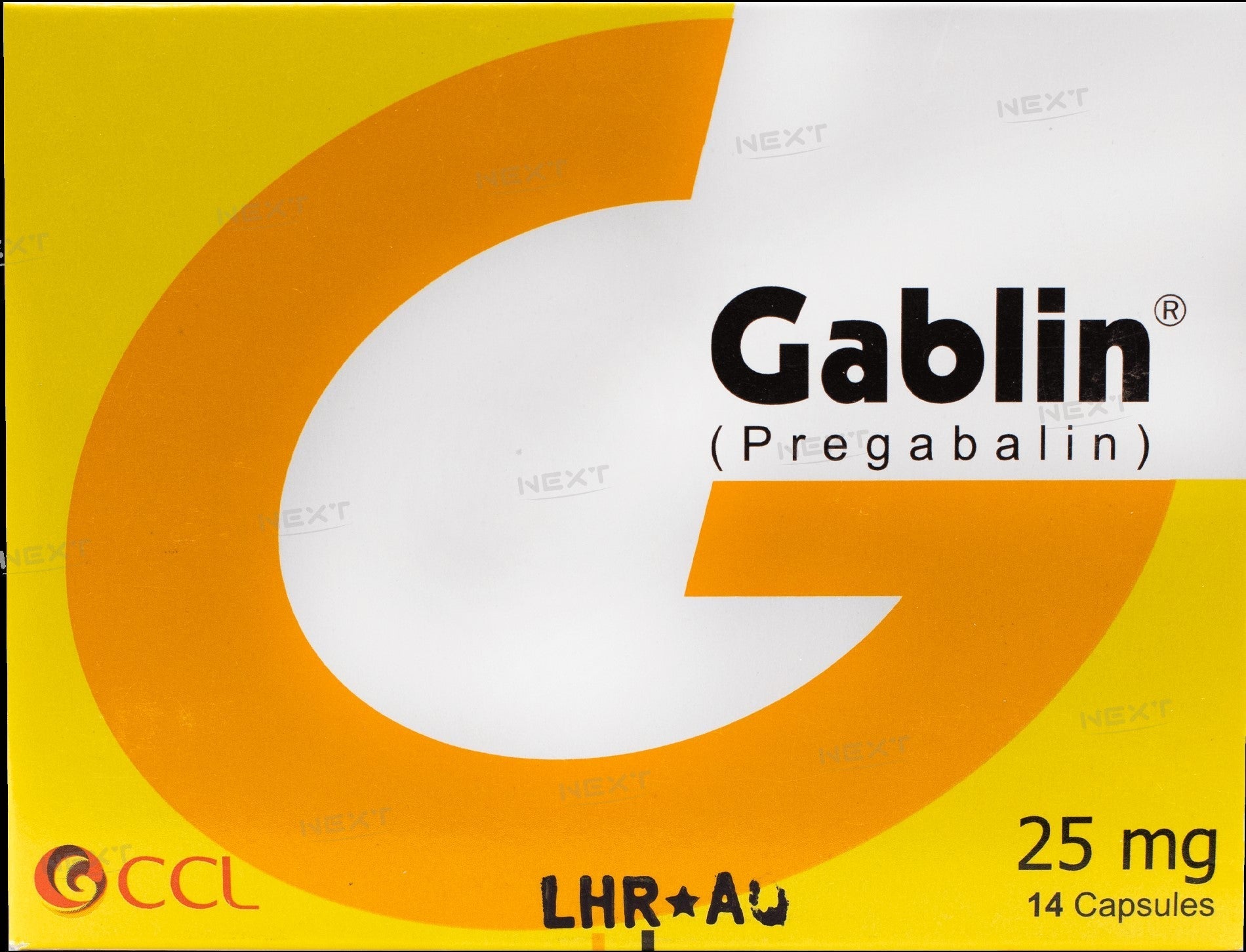 Gablin (25Mg) 14 Capsules