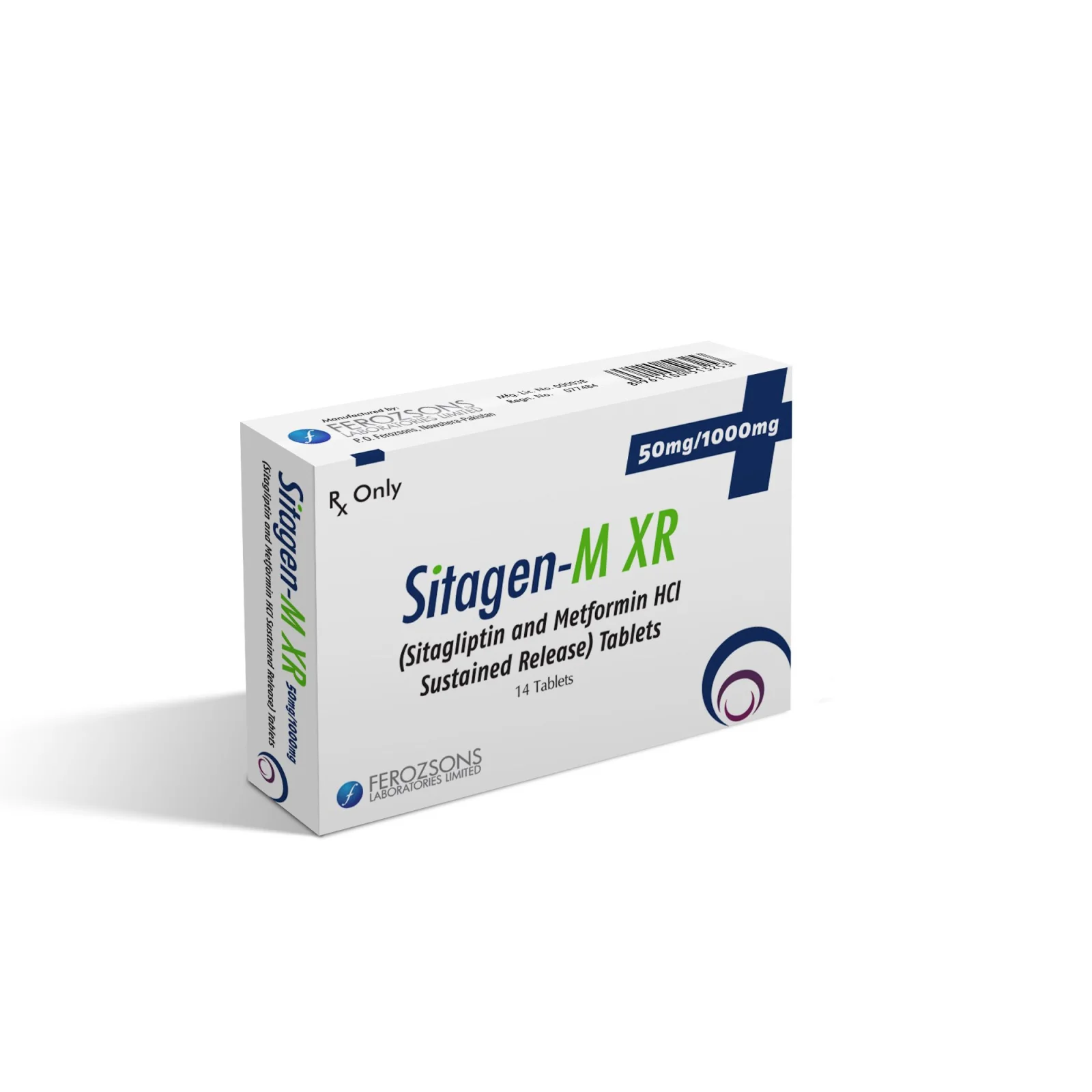 Sitagen-M Xr (50/1000Mg) 14 Tablets