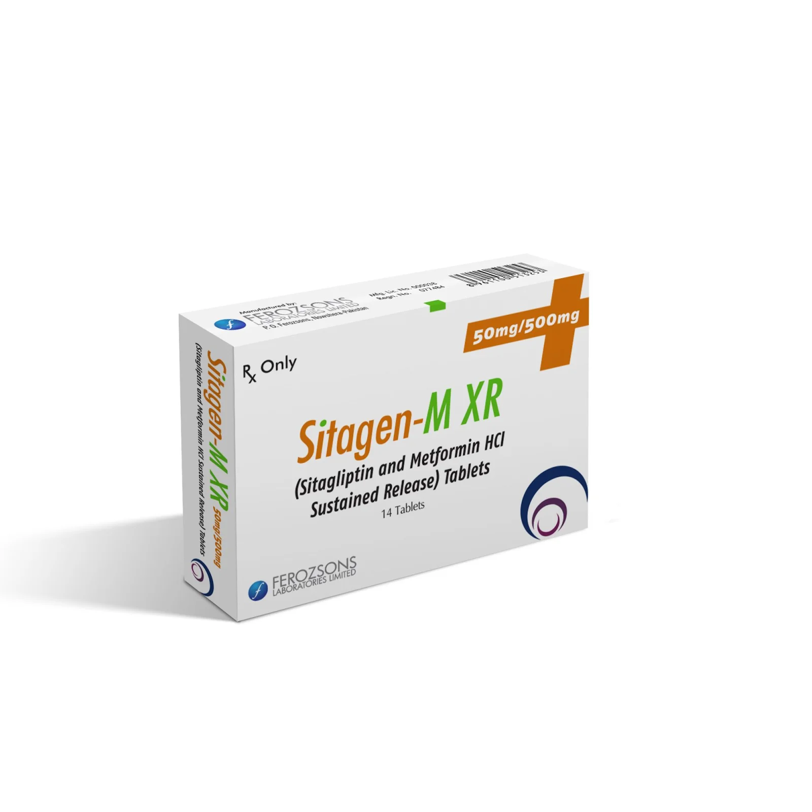 Sitagen-M Xr (50/500Mg) 14 Tablets