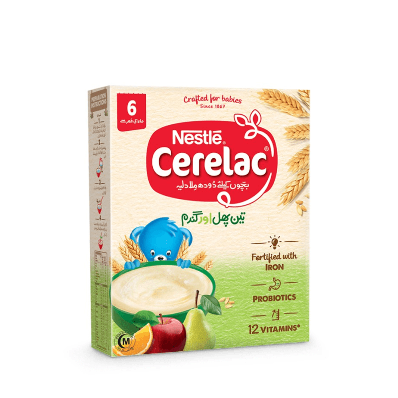 Nestle Cerelac (3 Fruits & Wheat) 175G Baby Cereal