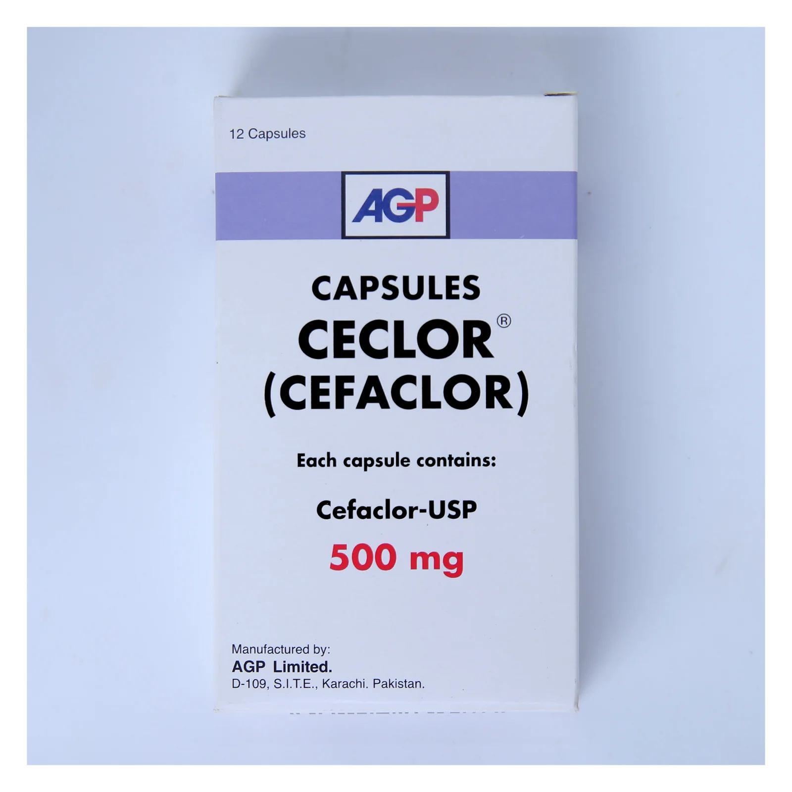 Ceclor (500Mg) 12 Capsules