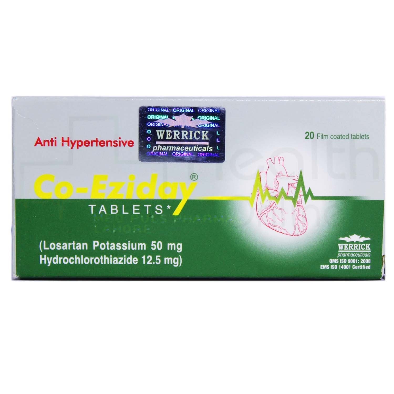 Co-Eziday (50/12.5Mg) 20 Tablets