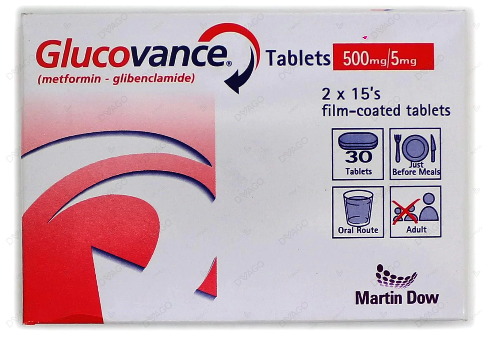 Glucovance (500/5Mg) 30 Tablets
