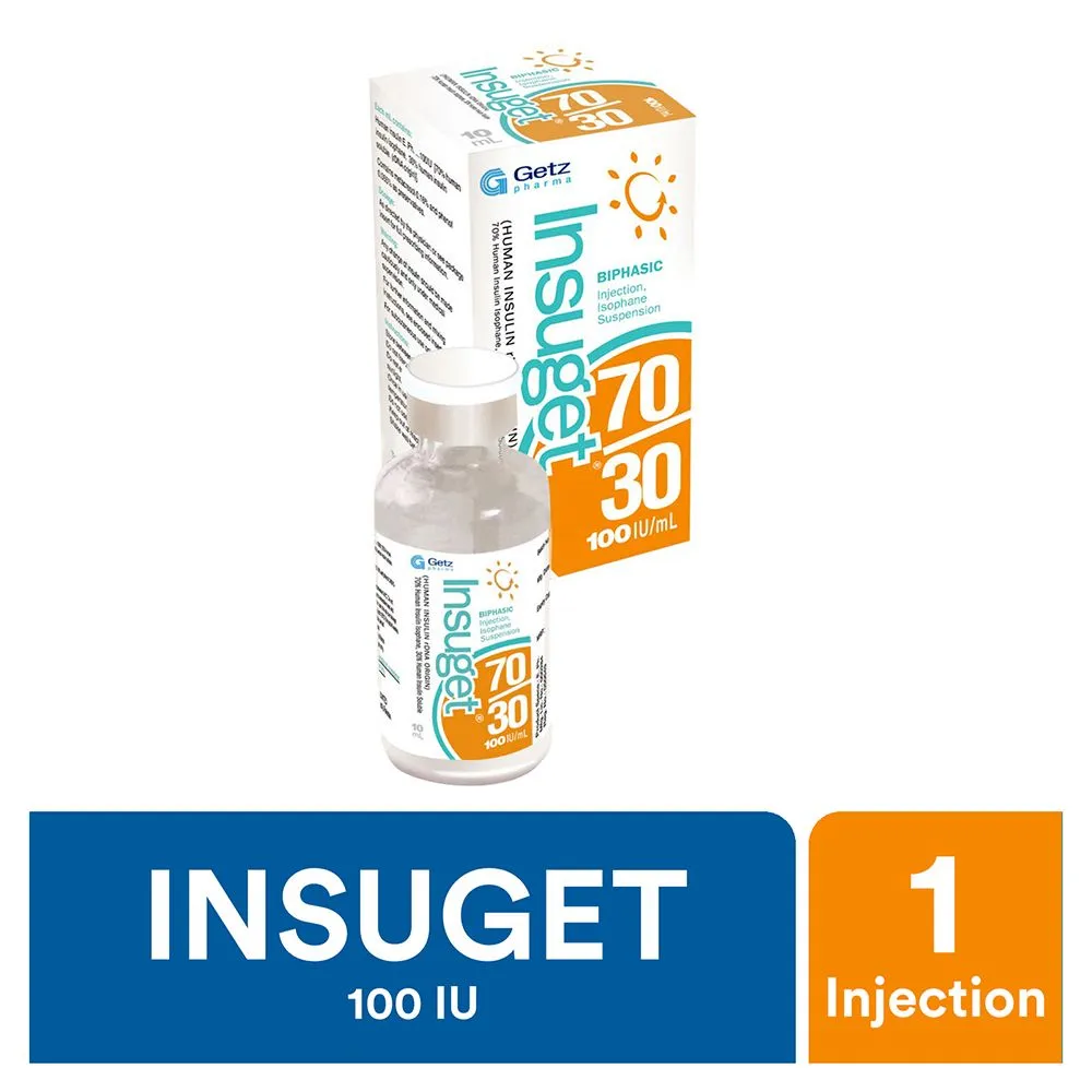 Insuget 70/30 (100Iu/Ml) 10Ml Injection