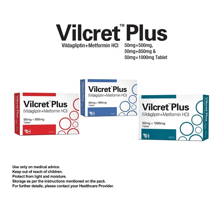 Vilcret Plus (50/1000Mg) 14 Tablets