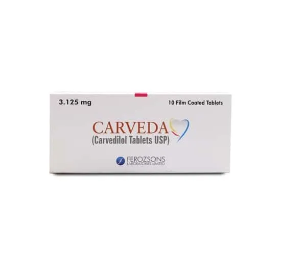 Carveda (3.125Mg) 10 Tablets