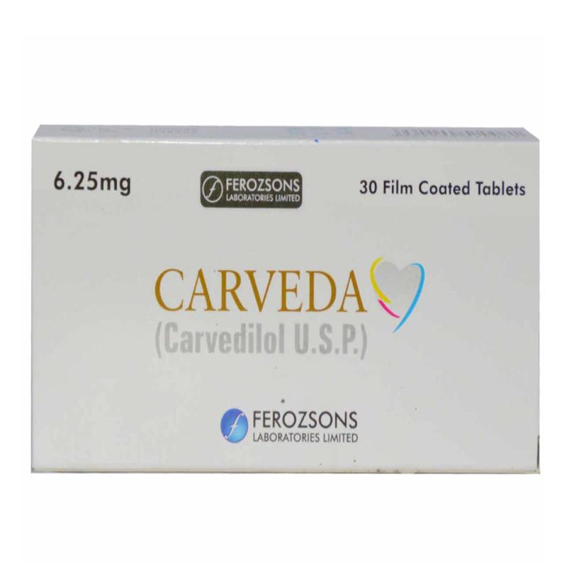 Carveda (6.25Mg) 30 Tablets