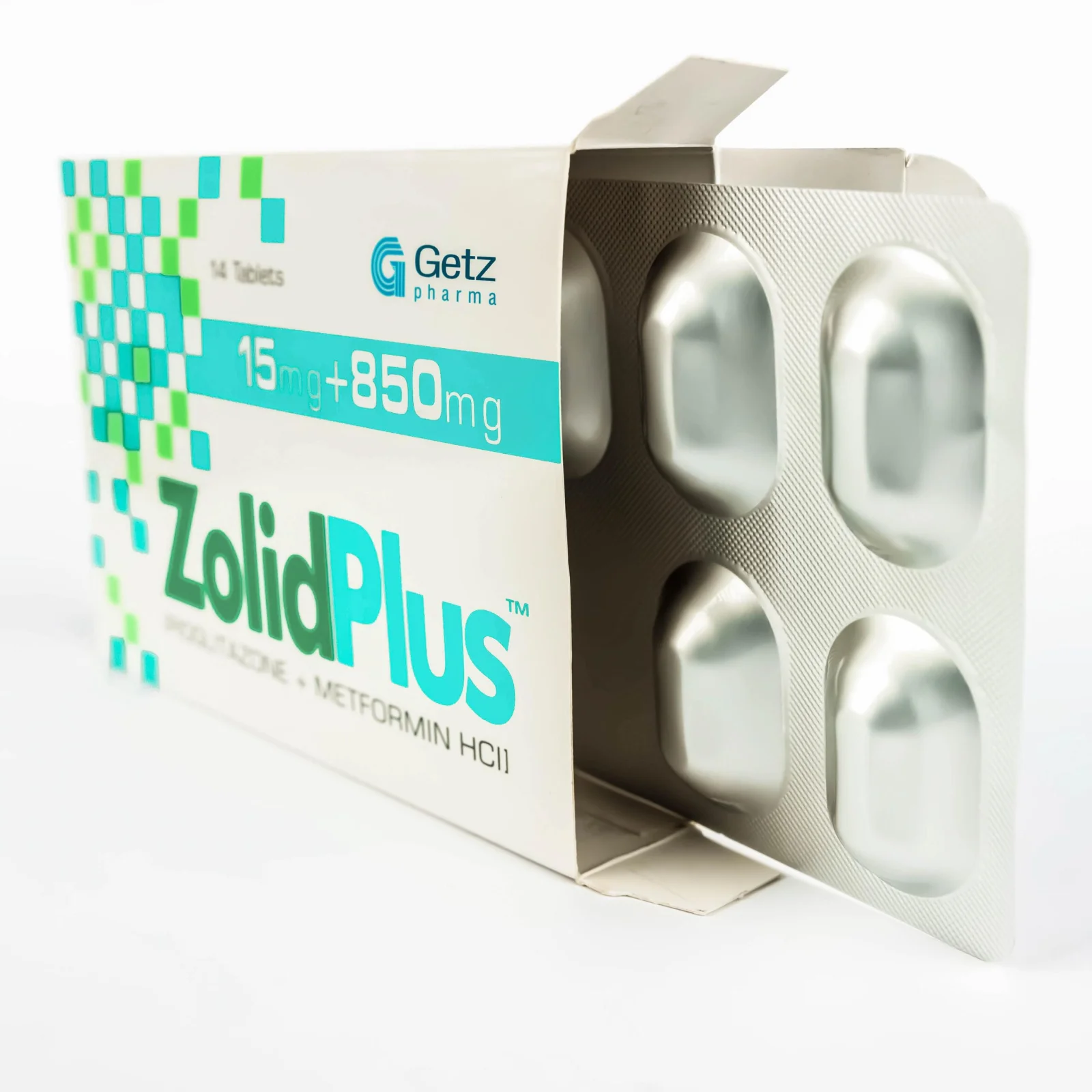 Zolid Plus (15/850Mg) 14 Tablets