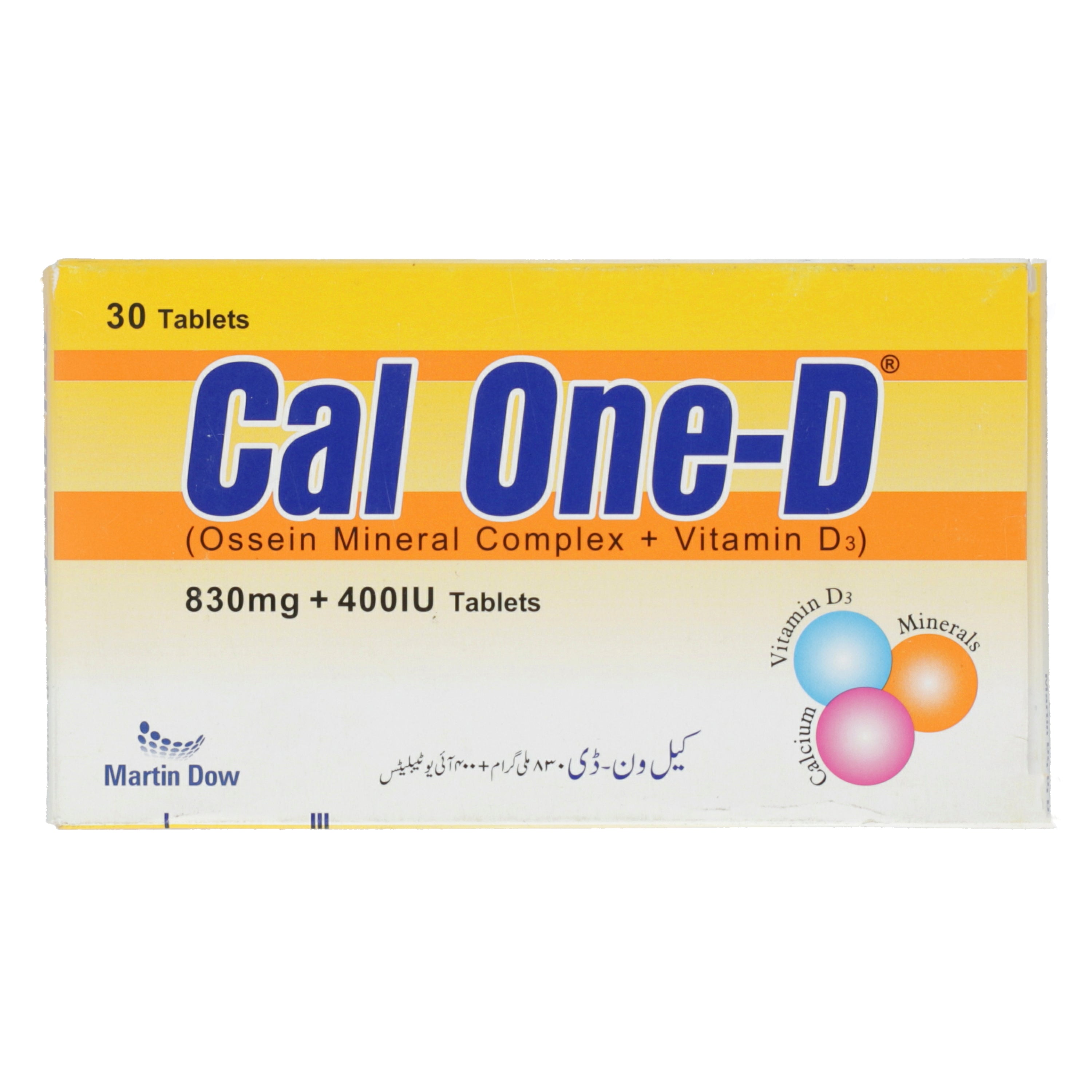 Cal One D (830Mg/400Iu) 30 Tablets