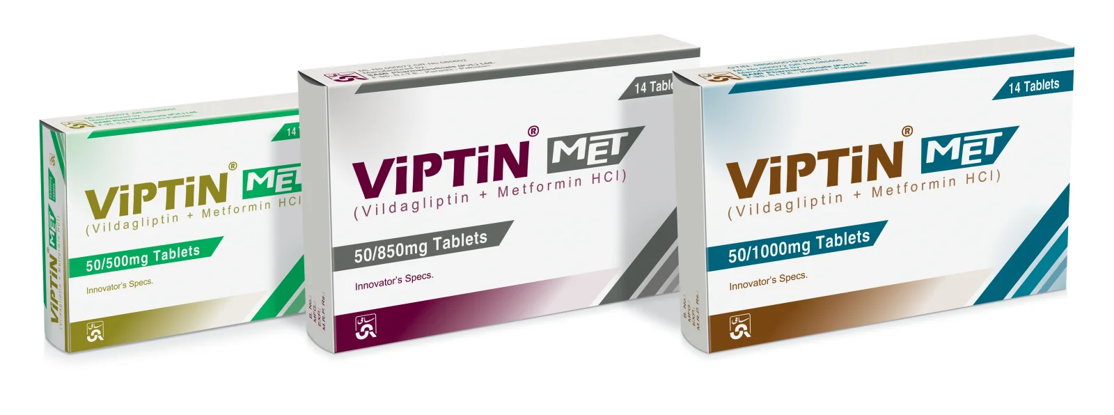 Viptin Met (50/1000Mg) 14 Tablets